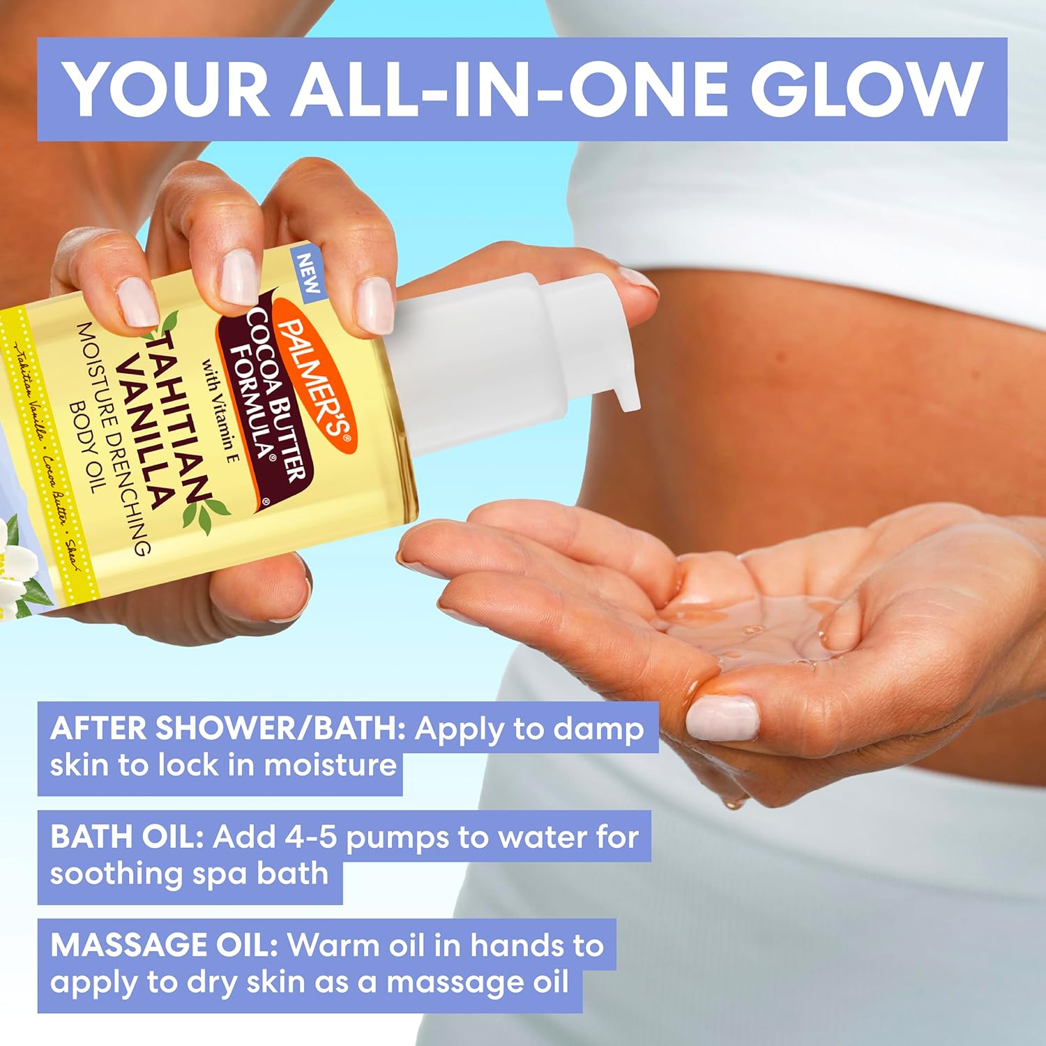 Palmers Tahitian Vanilla Body Oil 192ml