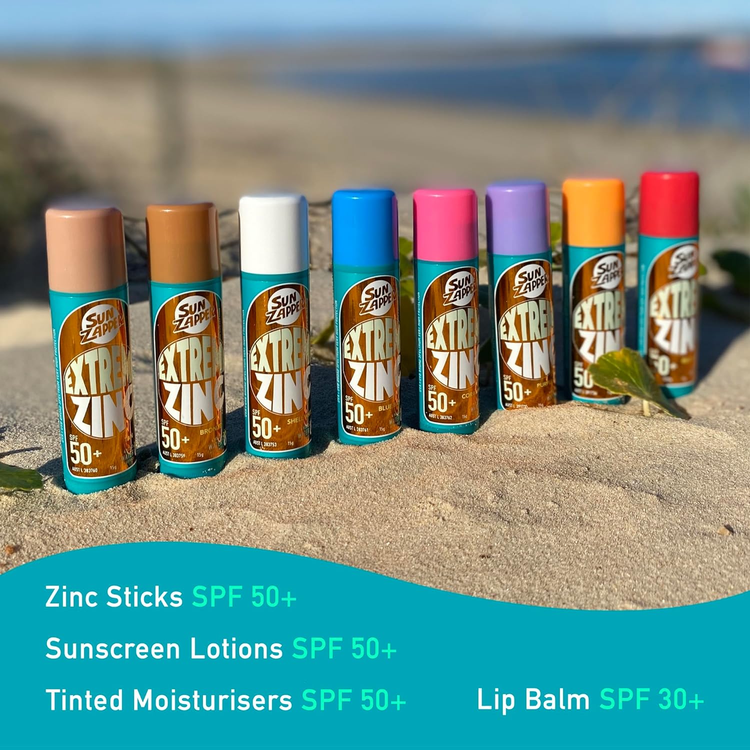 SUN ZAPPER EXTREME ZINC STICK 15G CORAL PINK