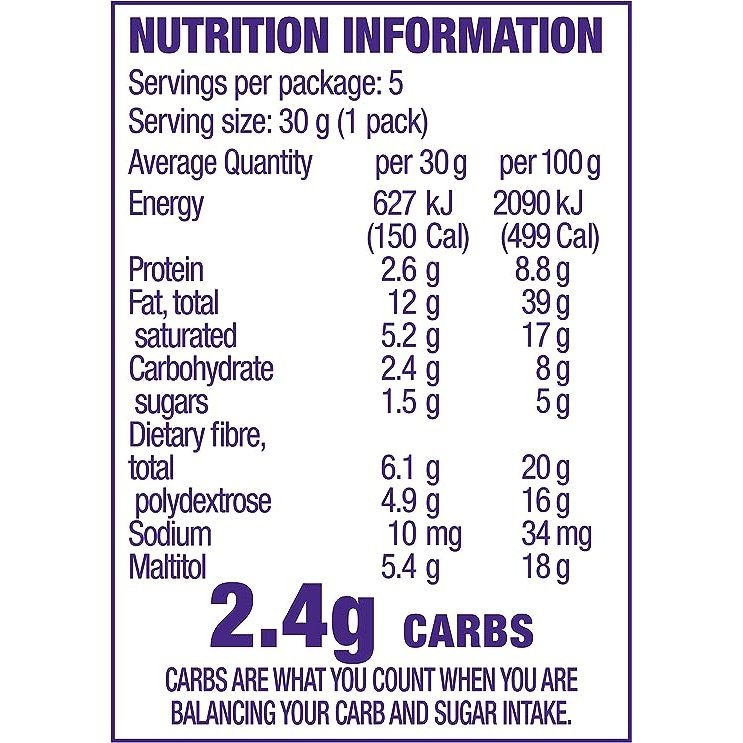 Atkins Low Carb Endulge Chocolate Coated Almonds 5 X 30g - Cutprice Online