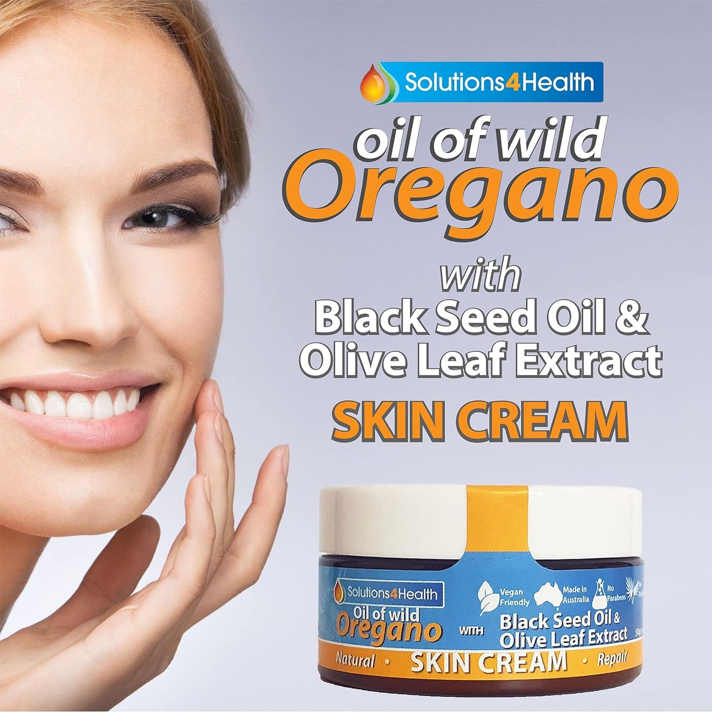 Solutions 4 Health Oil of Wild Oregano, Black Seed Oil & Olive Leaf Extract Skin Cream 50g - Cutprice Online