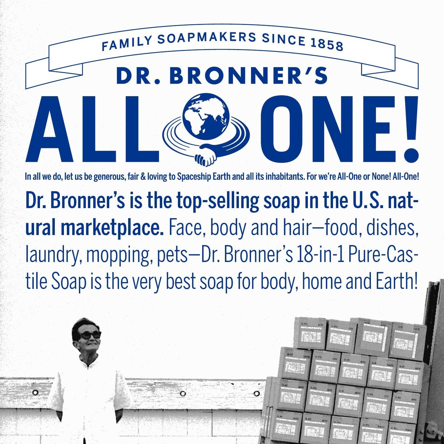 Dr. Bronner's Pure-Castile Bar Soap (Hemp All-One) Sandalwood Jasmine 140g - Cutprice Online