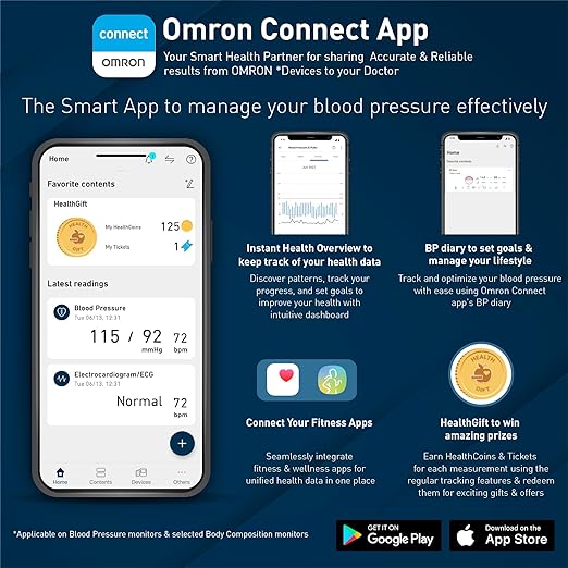 Omron Smart Elite HEM7600T Blood Pressure Monitor Bluetooth Tubeless - Cutprice Online
