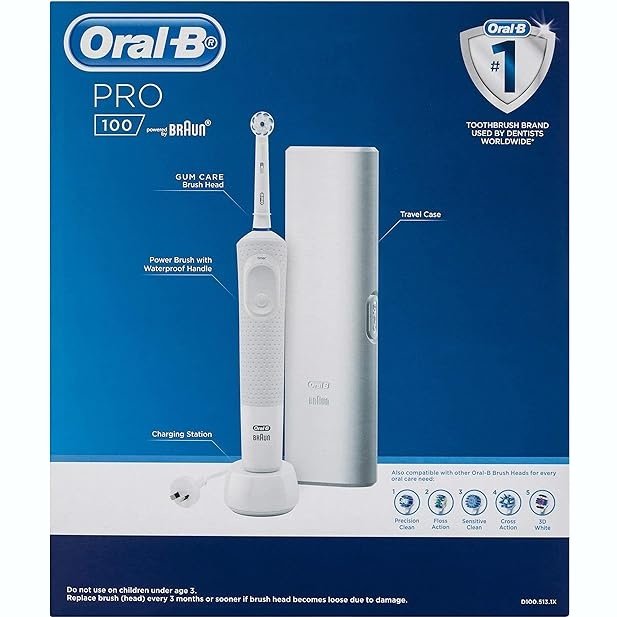 Oral B Pro 100 Gum Care Power Toothbrush White - Cutprice Online
