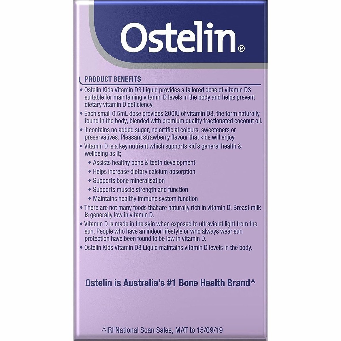 Ostelin Vitamin D (200IU) Kids Liquid 20ml - Cutprice Online