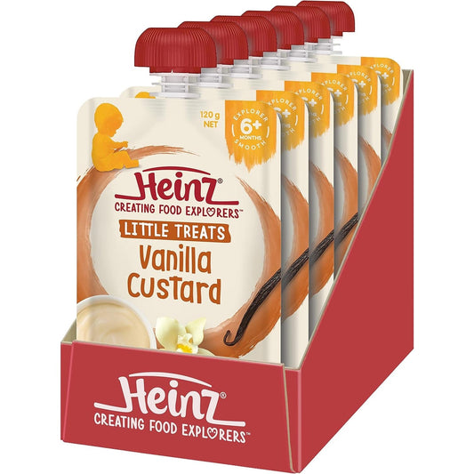 Heinz Simply Vanilla Custard Pouch 6+ Months 120g(Pack of 6)