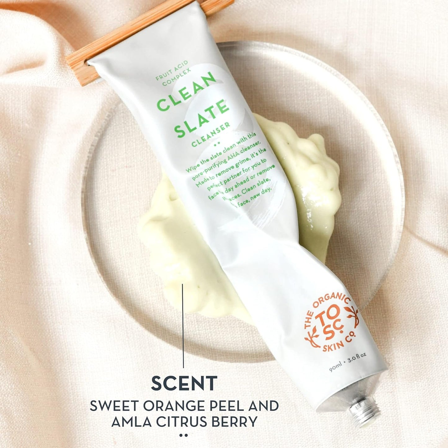 The Organic Skin Co Organic Clean Slate Cleanser Fruit Acid Complex 90ml - Cutprice Online