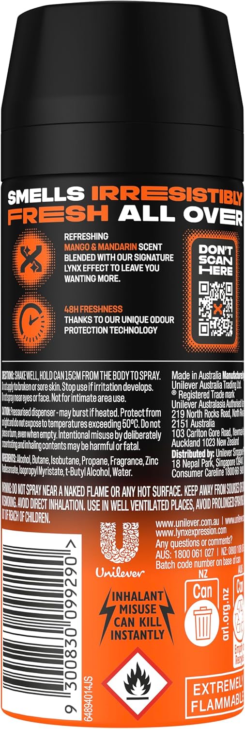 Lynx Deo Aerosl Sunset Fresh 165ml