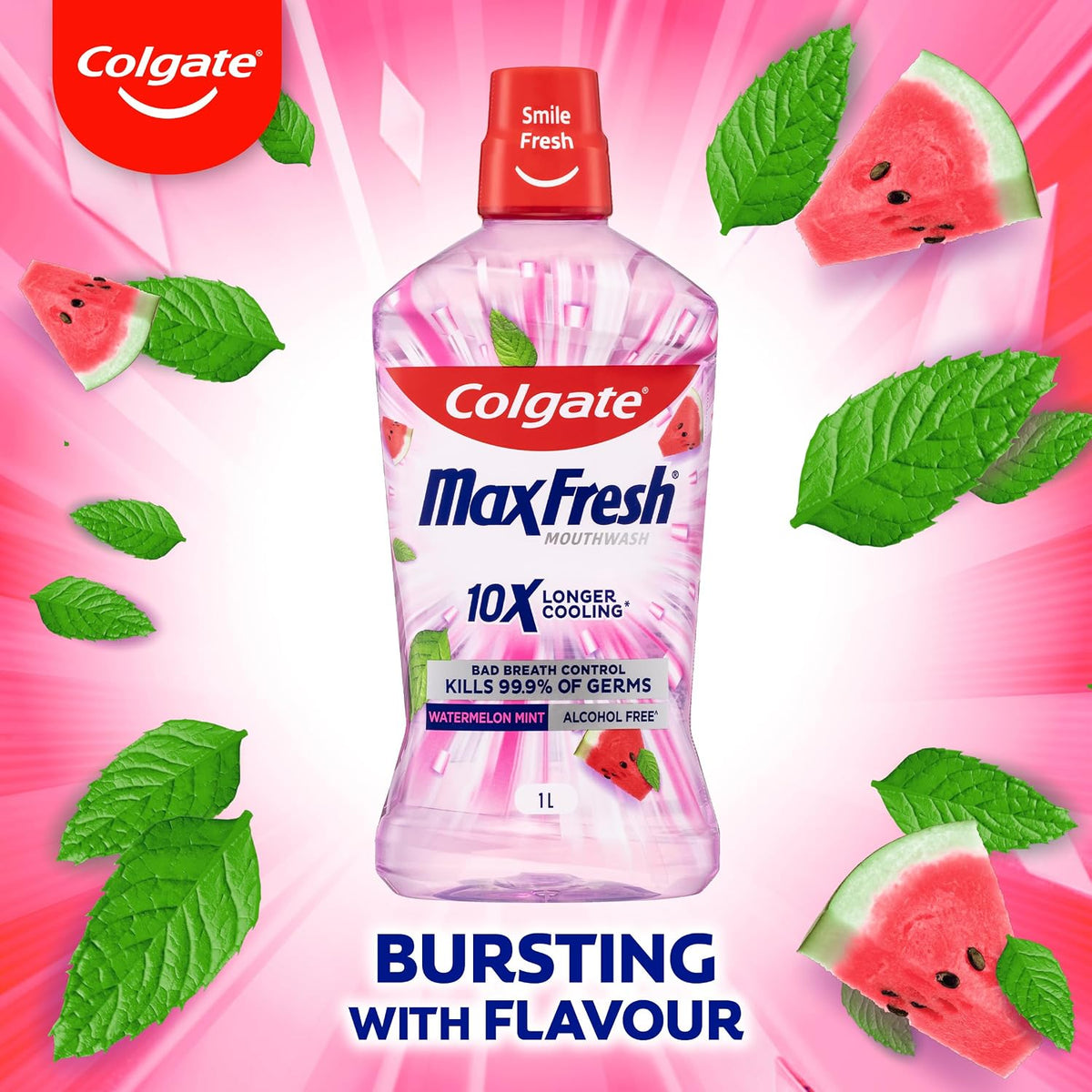 Colgate Mouthwash Max Fresh Watermelon Mint 1 Litre