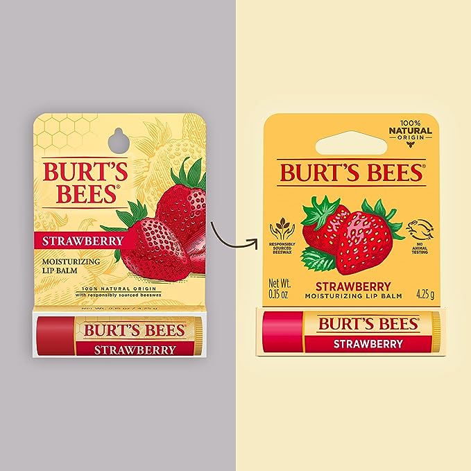 Burt's Bees Moisturising Lip Balm Strawberry 4.25g - Cutprice Online