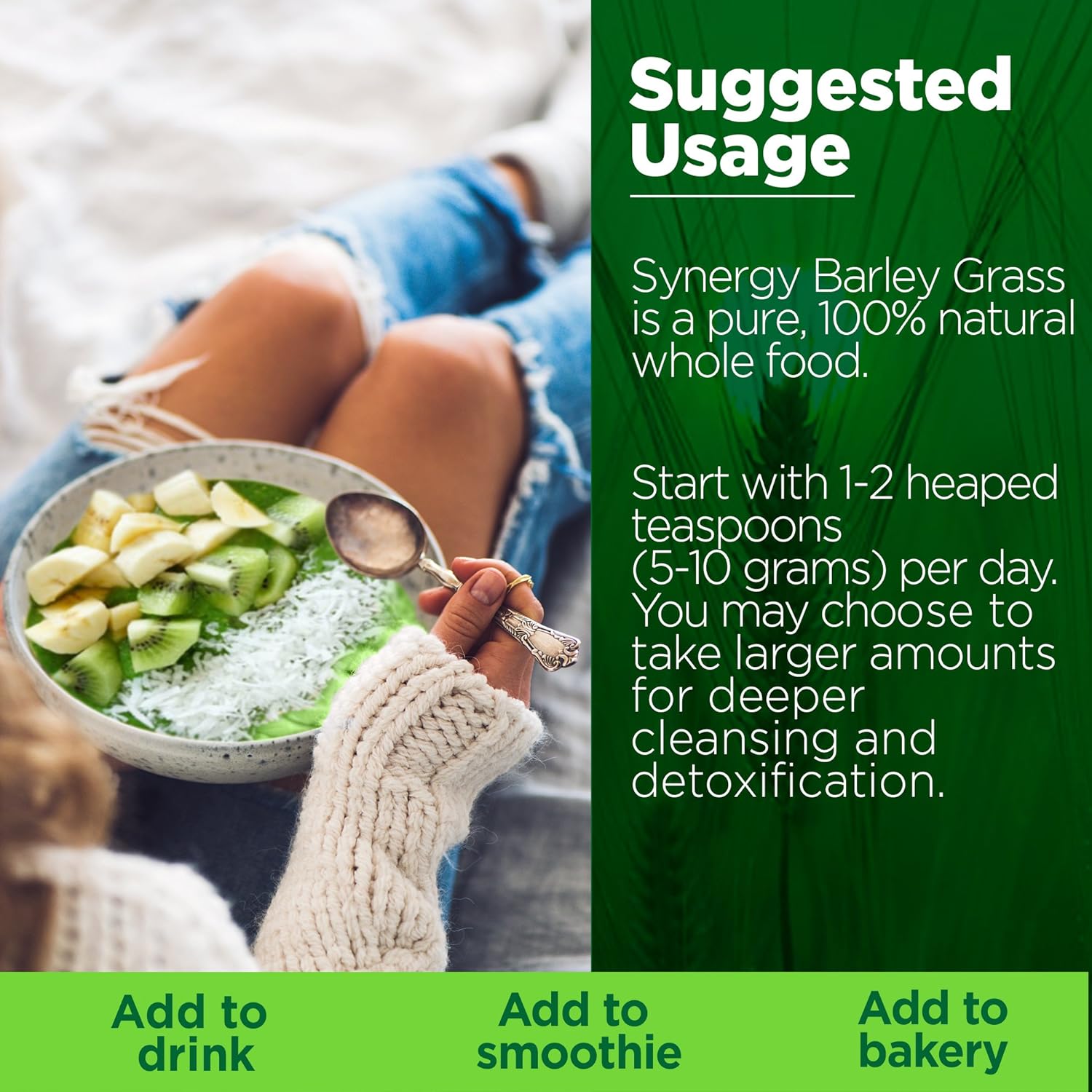 Synergy Natural Organic Barley Grass Powder 100g - Cutprice Online