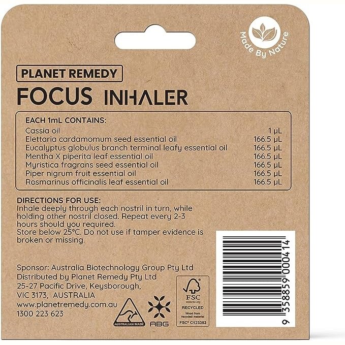 Planet Remedy Focus Inhaler 1ml - Cutprice Online