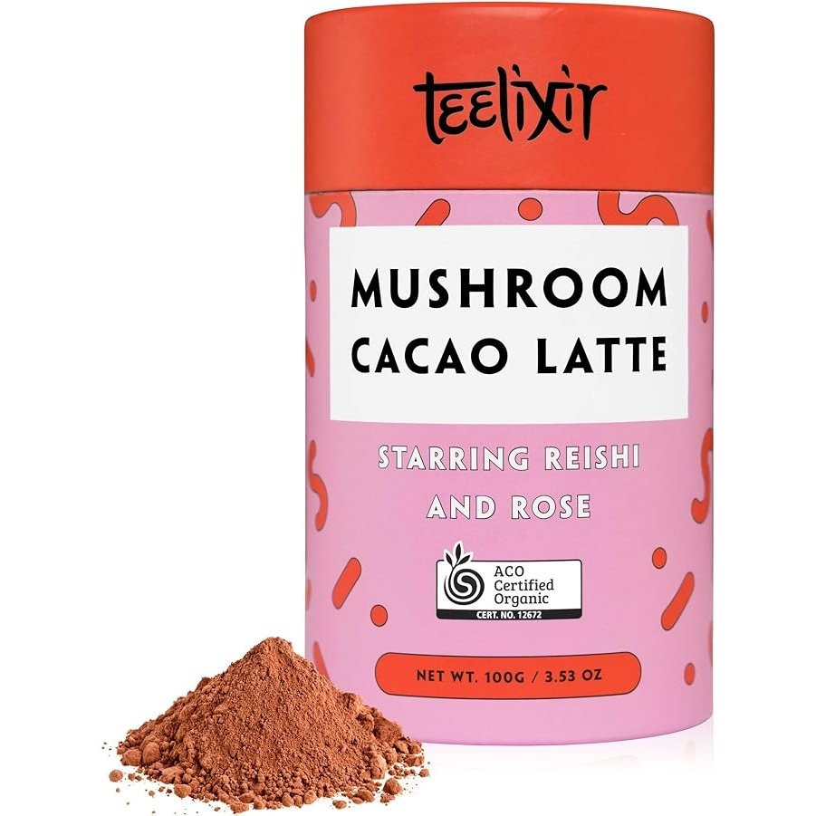 Teelixir Organic Mushroom Cacao Latte (Starring Reishi and Rose) 100g - Cutprice Online