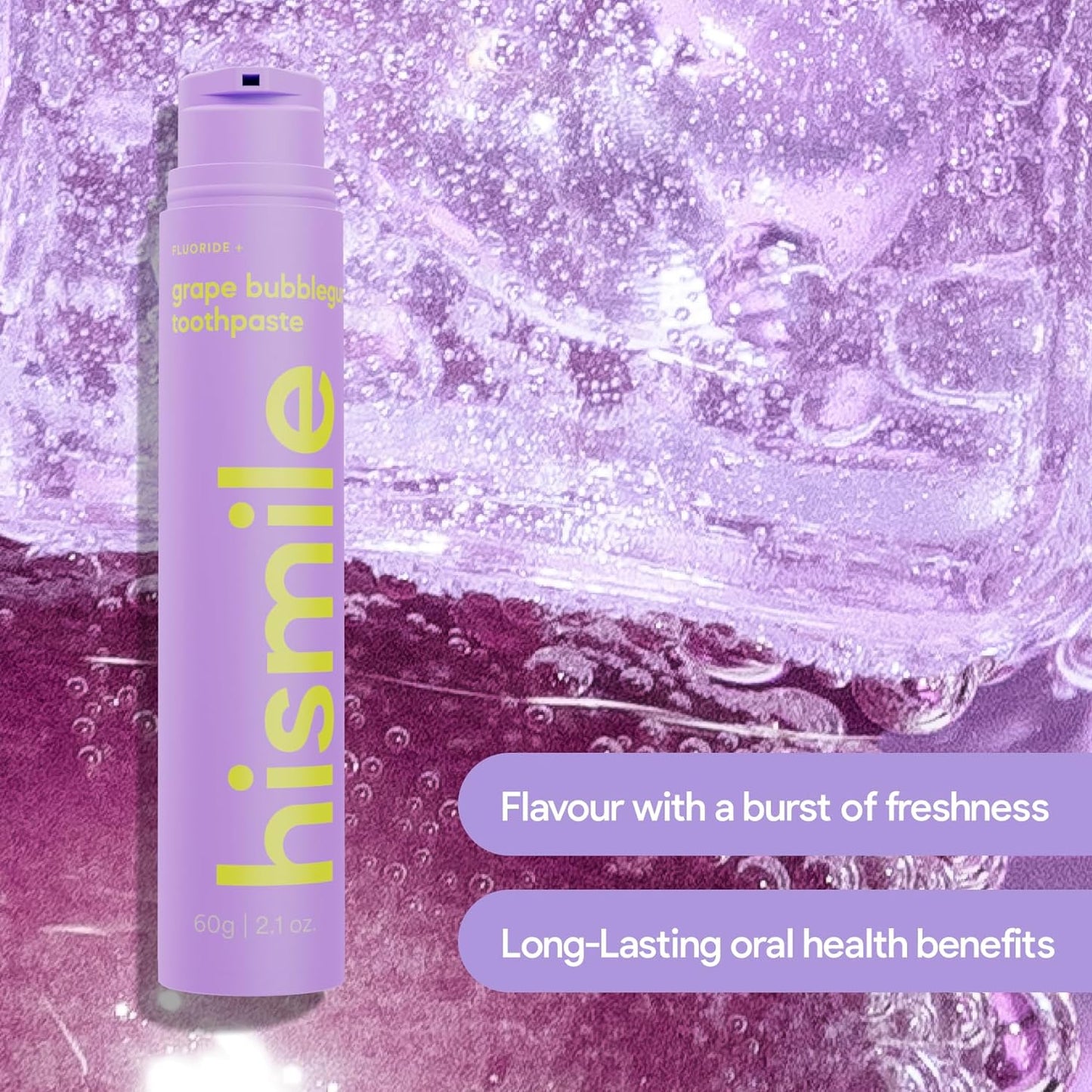 Hismile Grape Bubblegum Toothpaste 60g - Cutprice Online