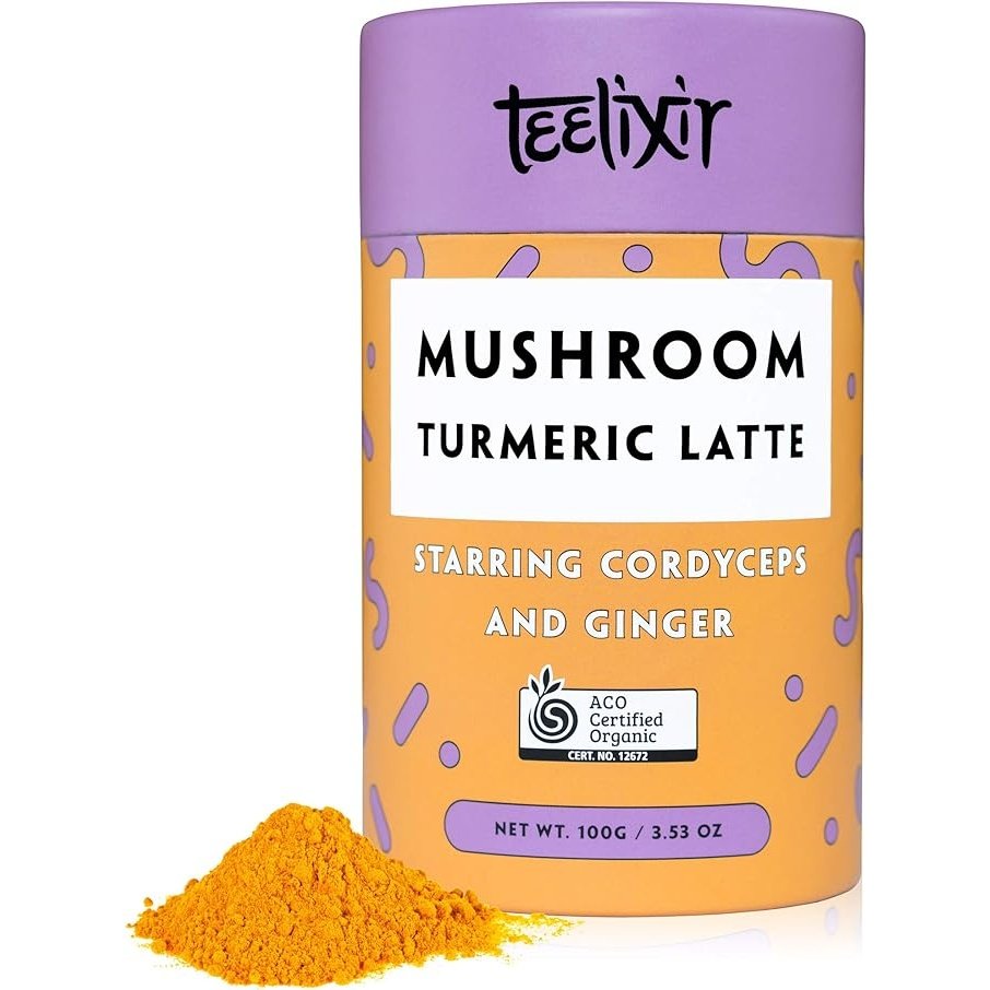 Teelixir Organic Mushroom Turmeric Latte (Starring Cordyceps and Ginger) 100g - Cutprice Online
