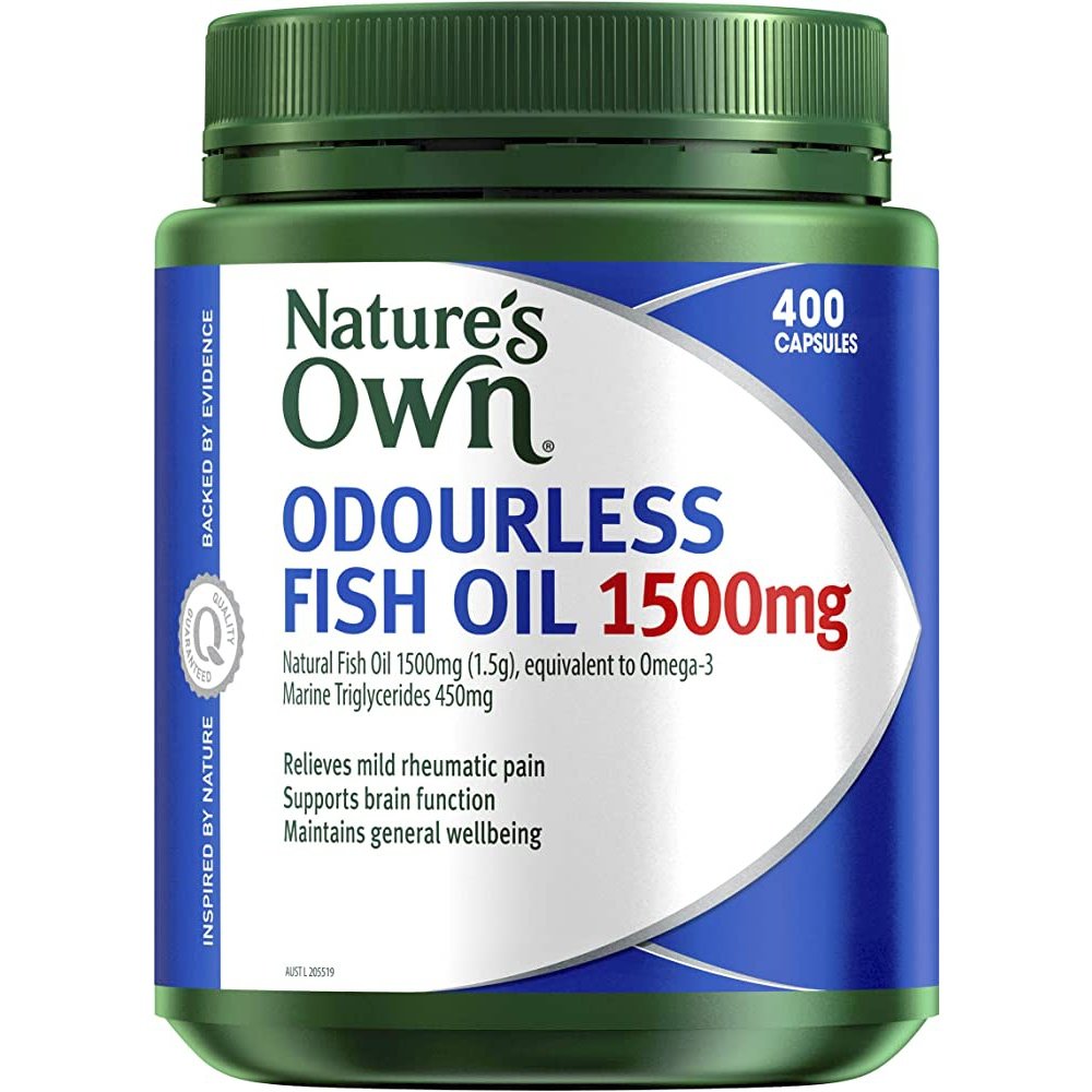 Nature's Own Odourless Fish Oil 1500mg 400 Capsules - Cutprice Online