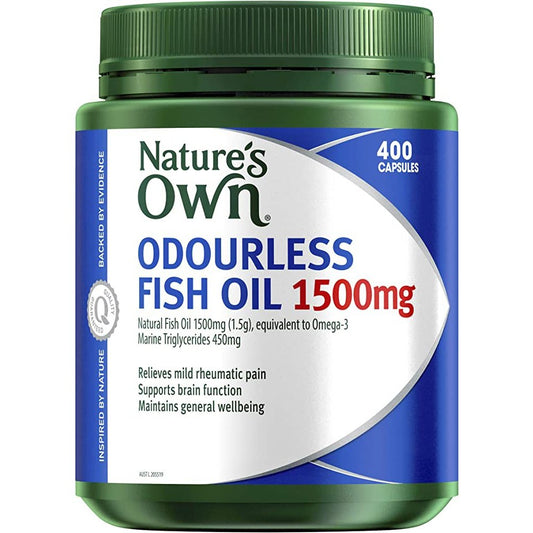 Nature's Own Odourless Fish Oil 1500mg 400 Capsules - Cutprice Online