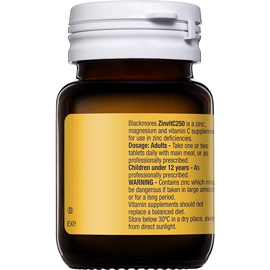 Blackmores Zinvit C 250mg 50 Tablets - Cutprice Online