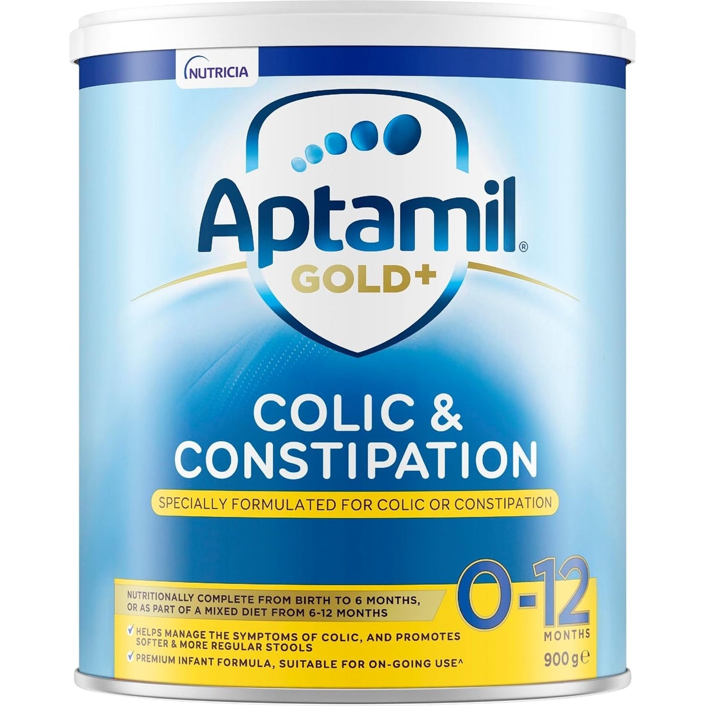 Aptamil Gold+ Colic & Constipation Baby Infant Formula From Birth to 12 Months 900g