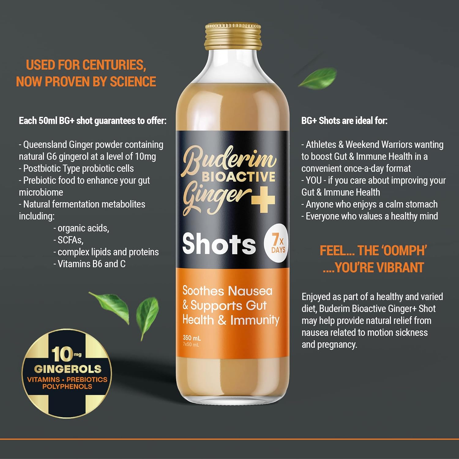 Buderim Ginger Bioactive + Immunity Shot 350ml - Cutprice Online