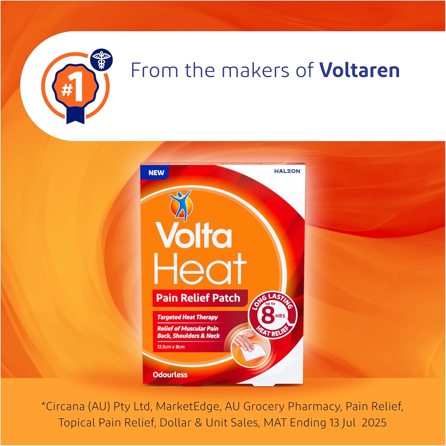 VoltaHeat Pain Relief Patch 2 Patches