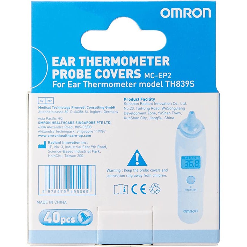 Omron TH839S/40 Probe Covers (for TH839S)- 40 pcs - Cutprice Online