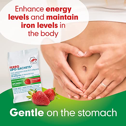 Ferro Lipo-Sachets Strawberry Flavour 30 Sachets Ferro Lipo