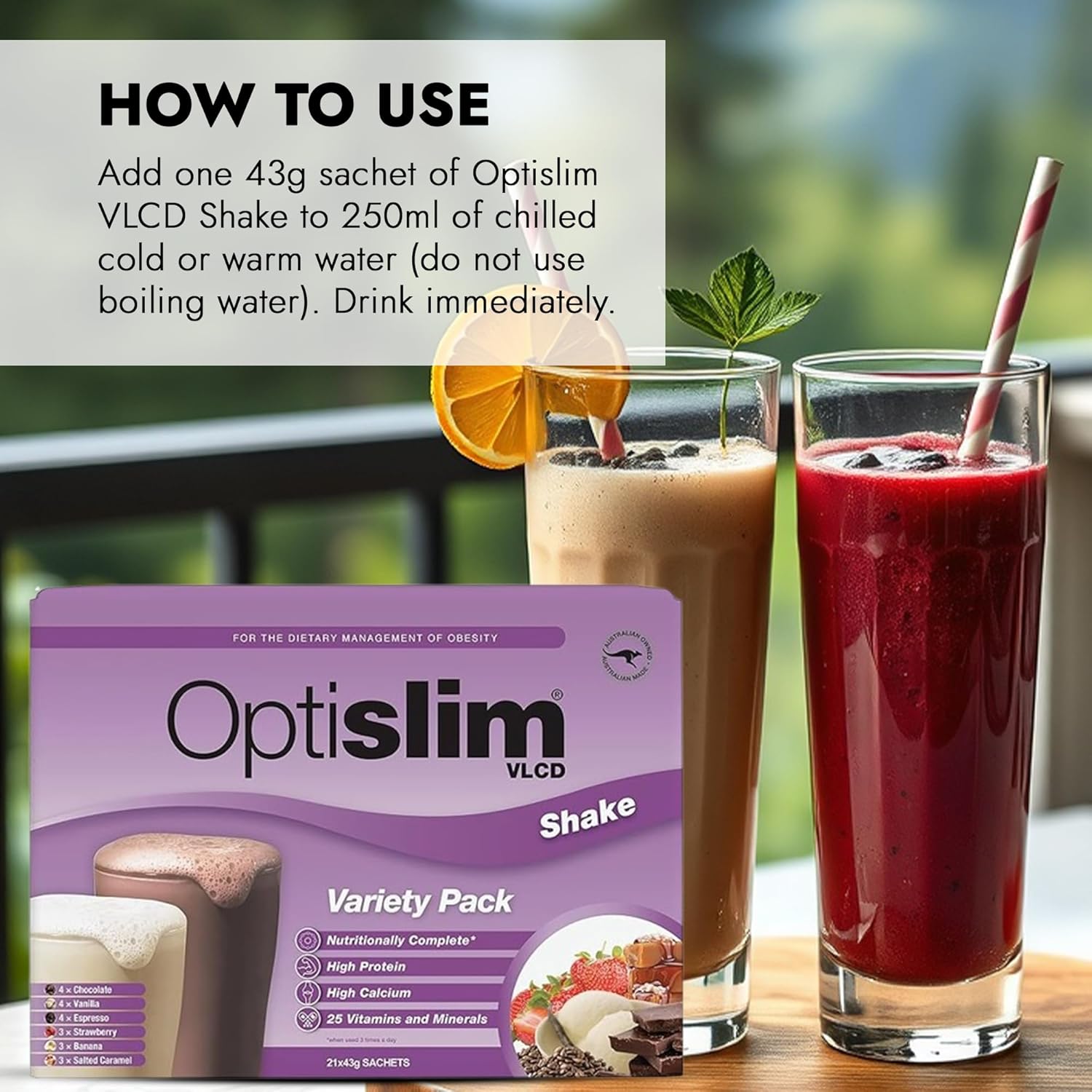 Optislim Vlcd Shake Variety Pack 21 X 43g - Cutprice Online