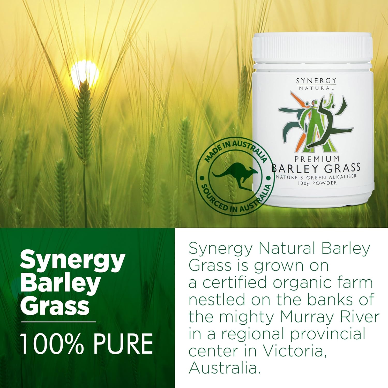 Synergy Natural Organic Barley Grass Powder 100g - Cutprice Online