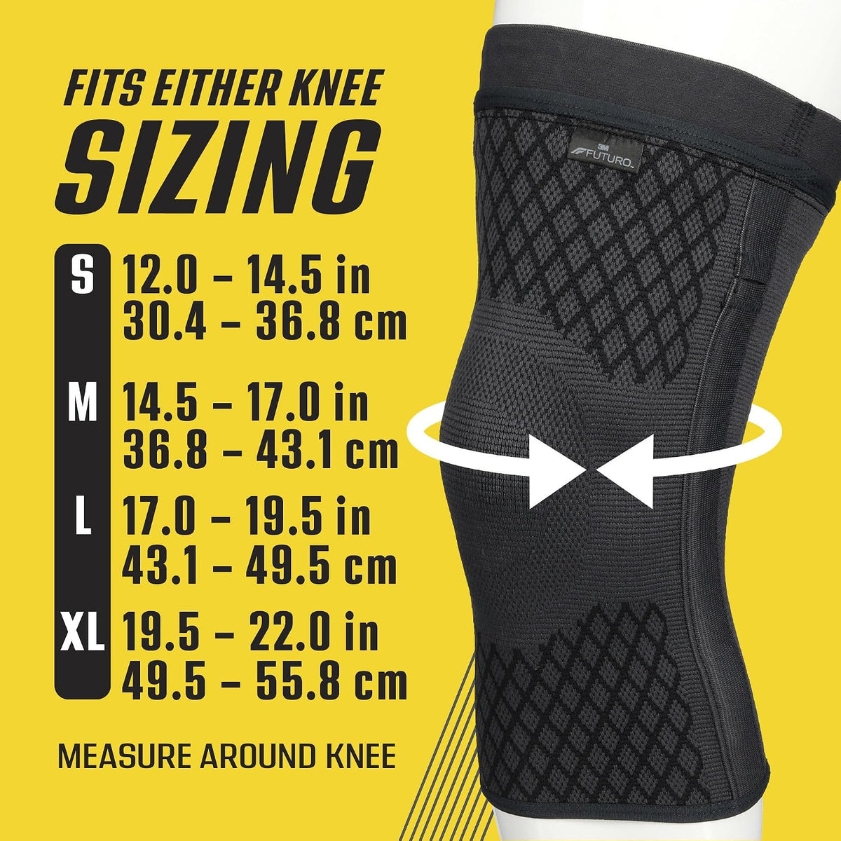 Futuro Premium Compression Knee Sleeve With Stabilizers Xlarge