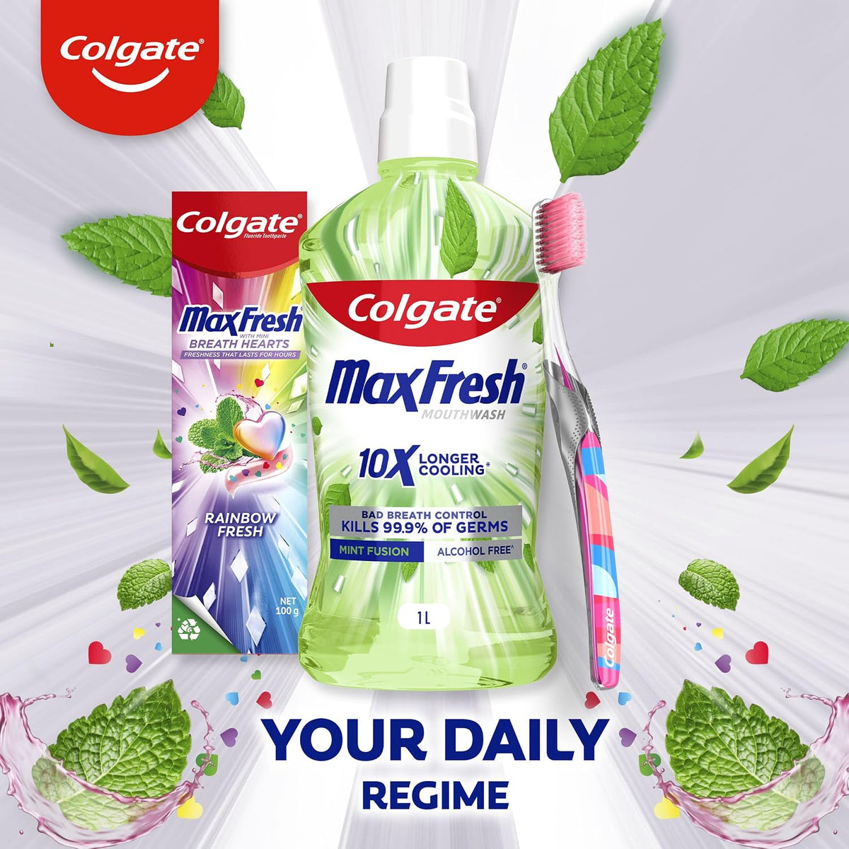 Colgate Mouthwash Max Fresh Mint Fusion 1L