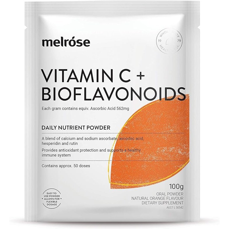 Melrose Vitamin C Plus Bioflavonoids Orange Flavoured 100g - Cutprice Online