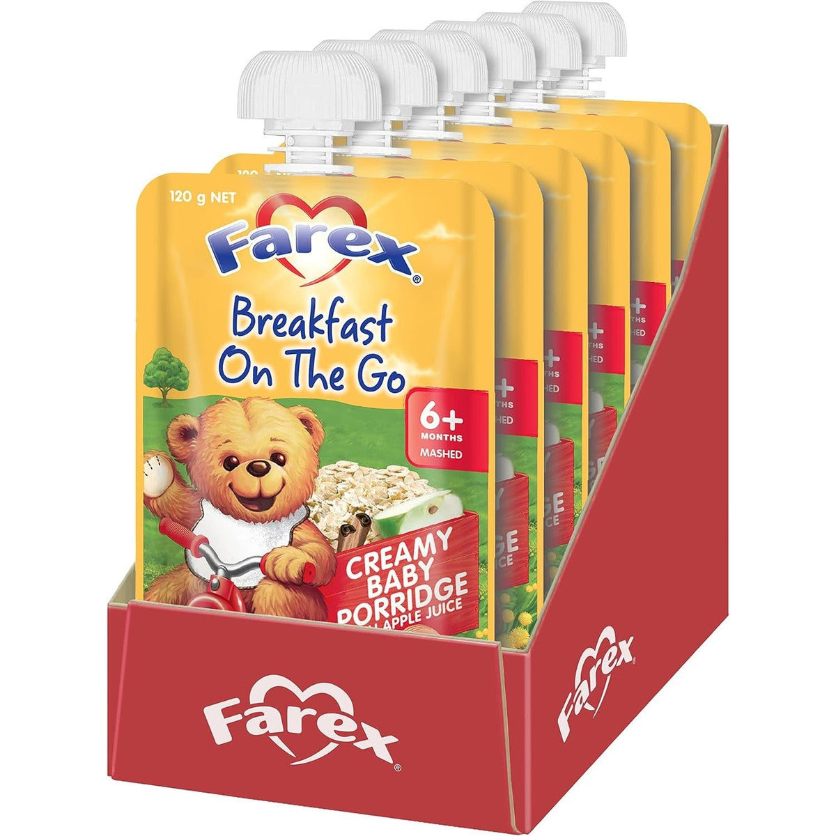 Farex Breakfast On The Go Baby Porridge 6 months+ 120g(Pack of 6)