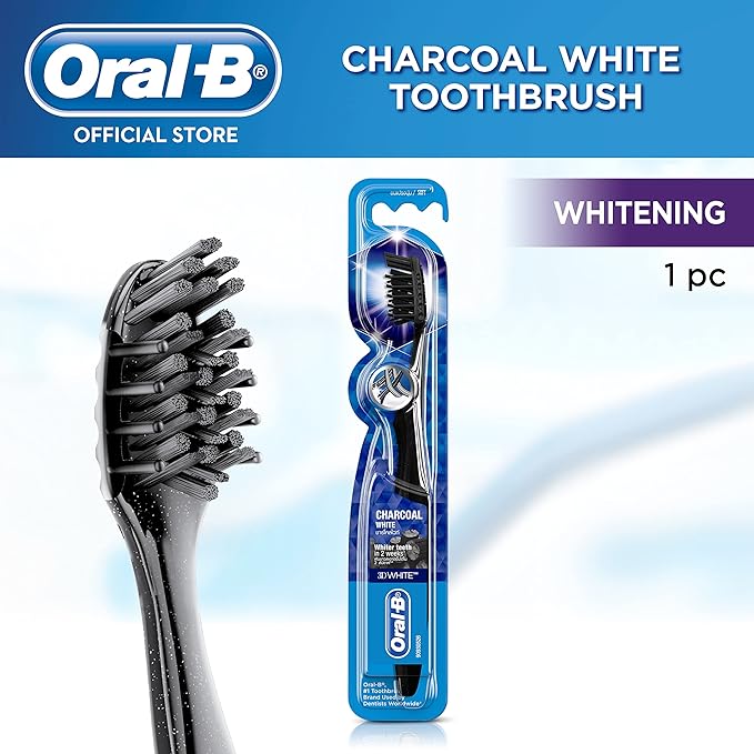 Oral B Toothbrush 3D White Charcoal Manual 1 Pack - Cutprice Online