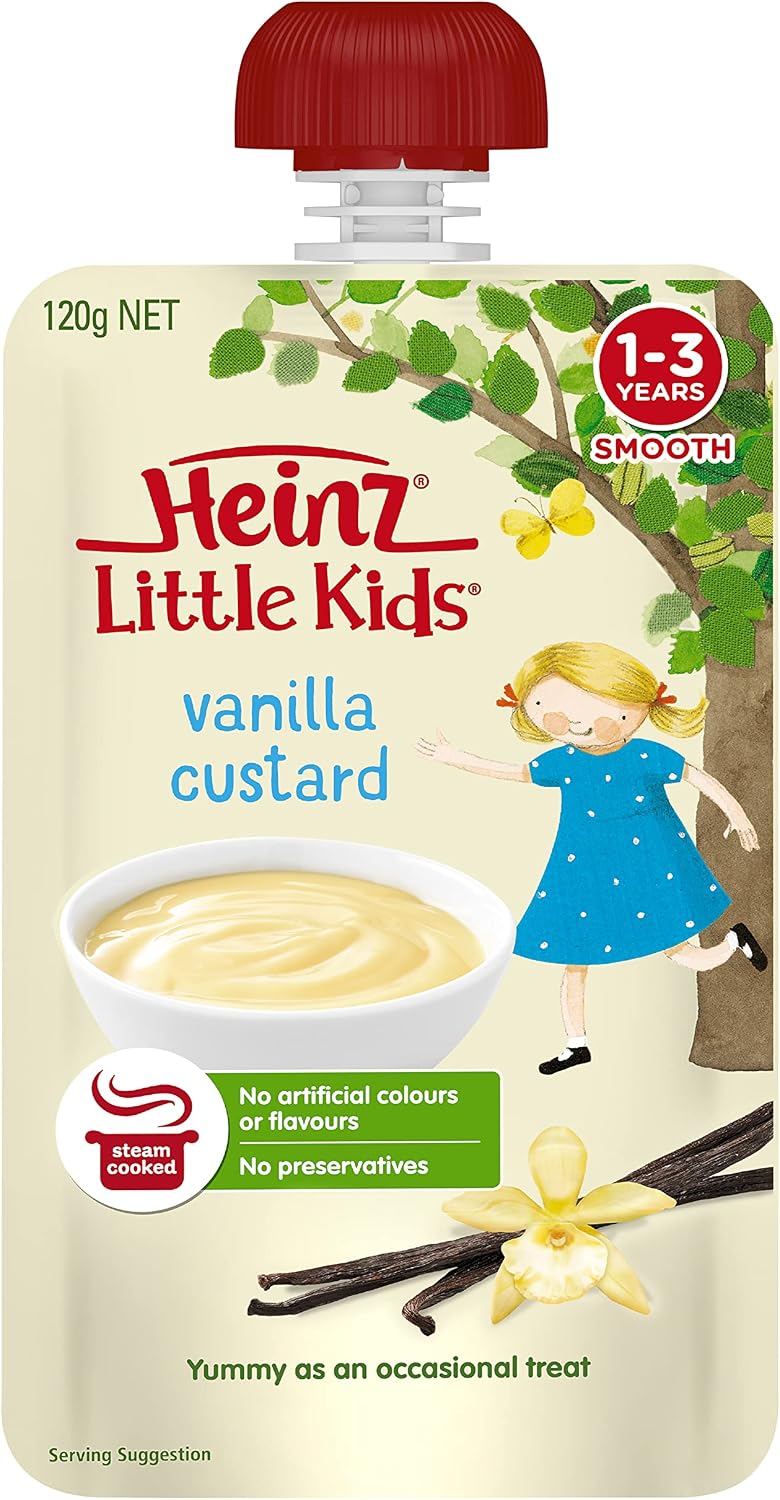 Heinz Little Kids Vanilla Custard Pouch 120g(Pack of 6)