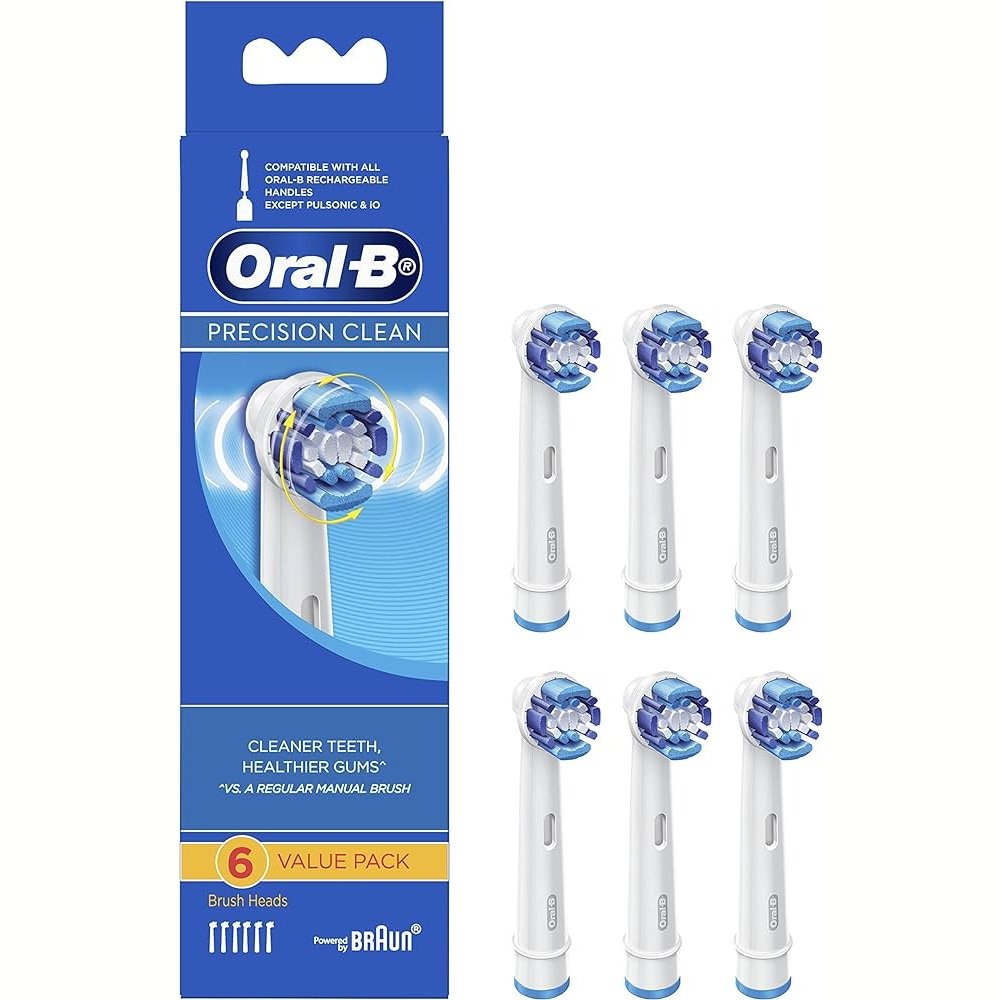 Oral-B Precision Clean Replacement Electric Toothbrush Head 6 Pack - Cutprice Online