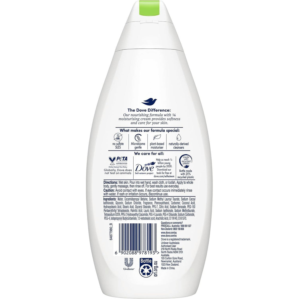 Dove Fresh Care B/wash 400ml