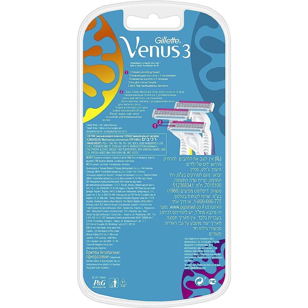 Gillette Venus3 Disposable Razor 3PK - Cutprice Online
