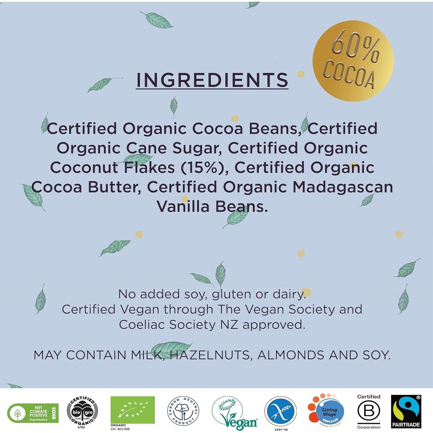 Bennetto Organic Dark Chocolate Coconut Flakes 12x80g - Cutprice Online