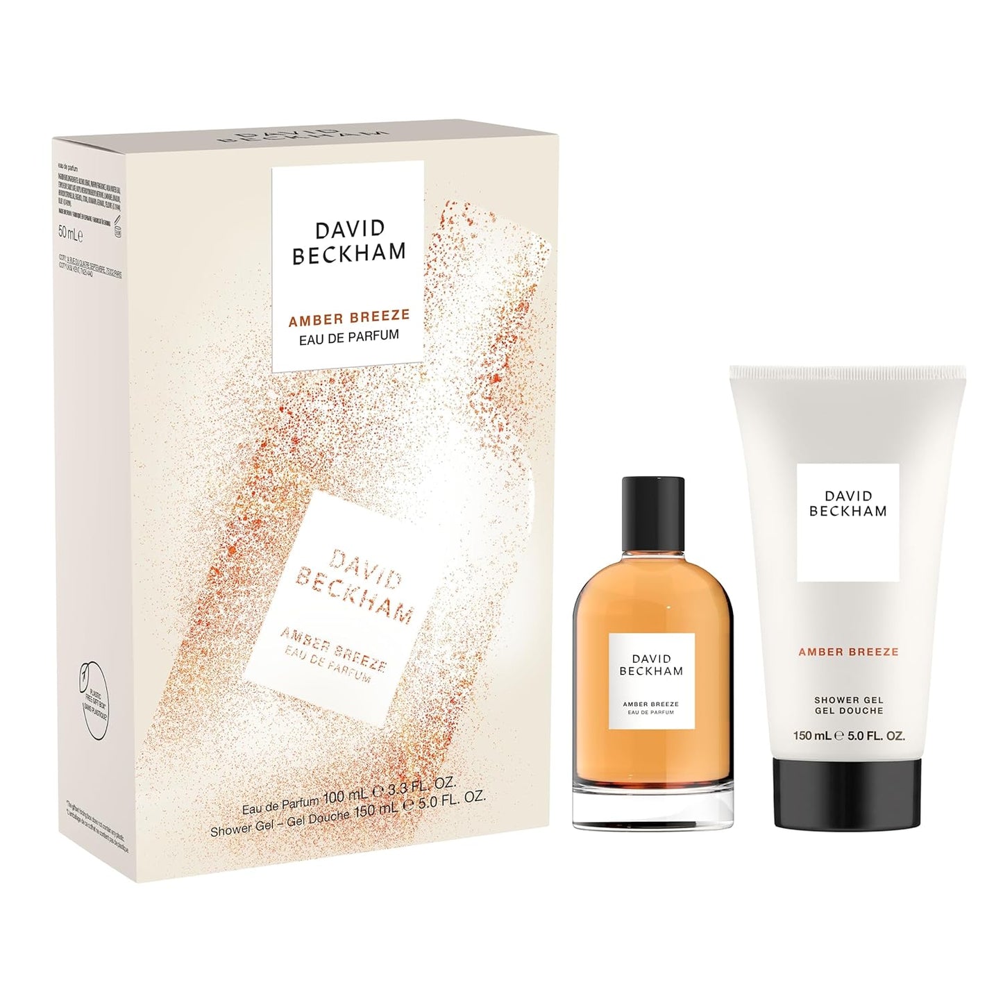 David Beckham Amber Breeze Eau De Parfum 100ml and Shower Gel 150ml Gift Set for Men
