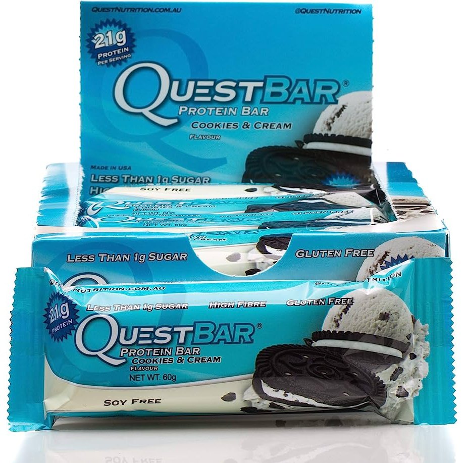 Quest Protein Bar Cookies and Cream 60g 12PK Quest