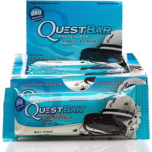 Quest Protein Bar Cookies and Cream 60g 12PK Quest