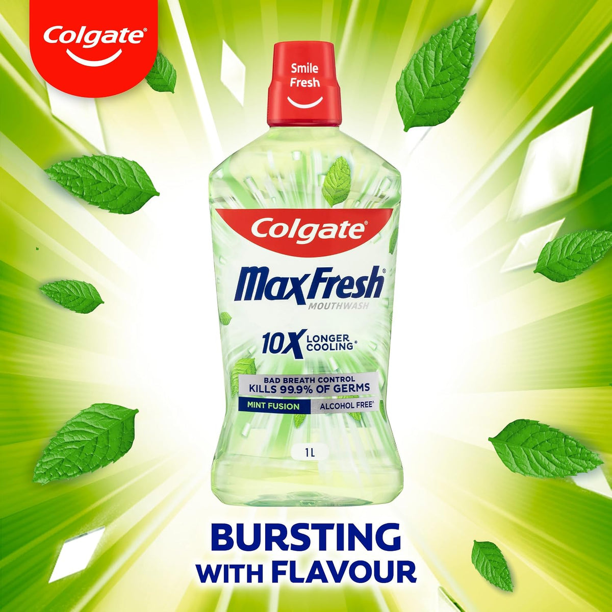 Colgate Mouthwash Max Fresh Mint Fusion 1L