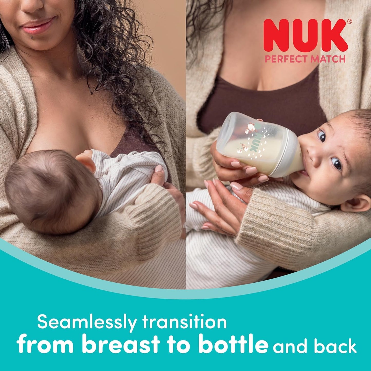 Nuk Perfect Match Bottle 260ml 3m+ 2pk