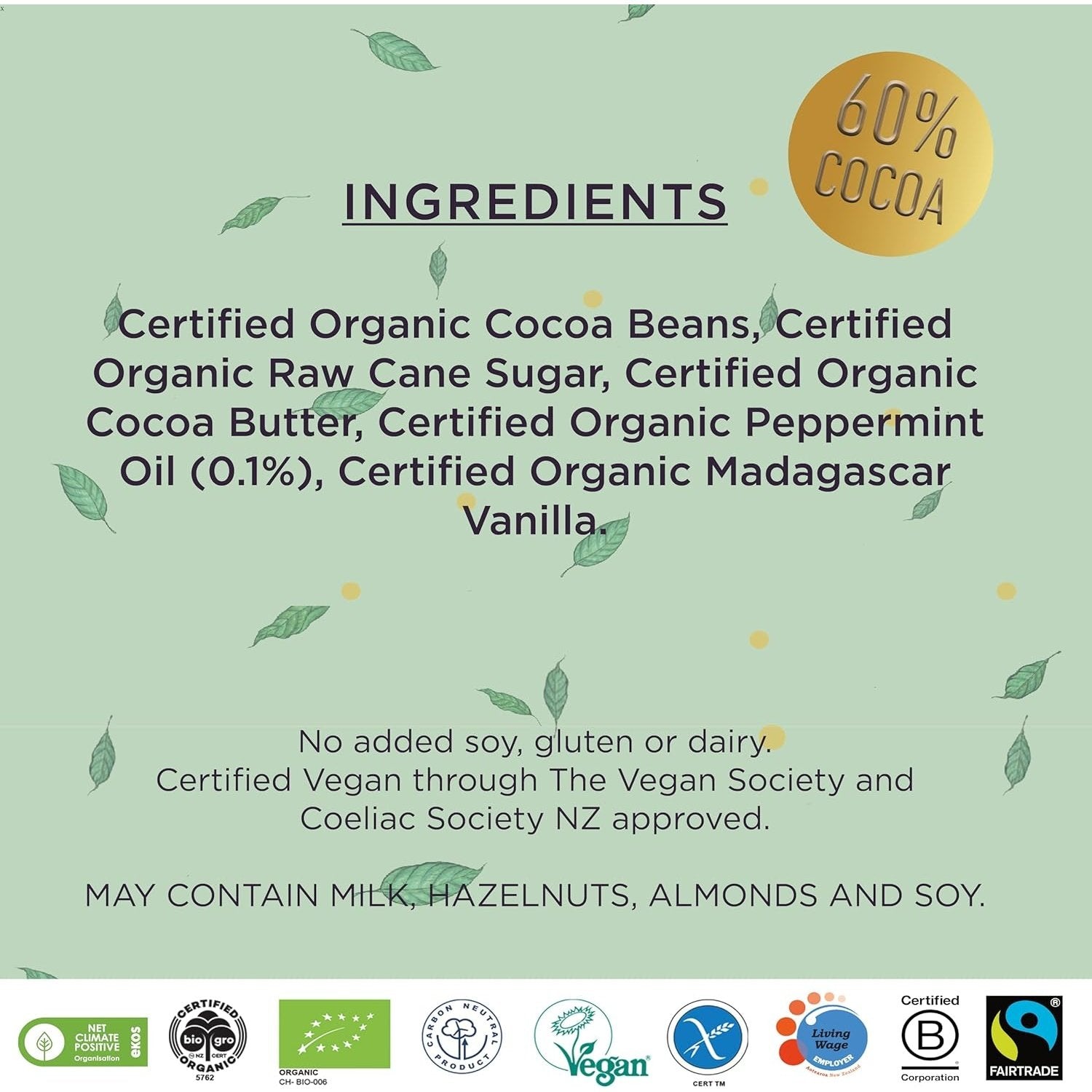 Bennetto Organic Dark Chocolate Dark Mint 12x80g - Cutprice Online