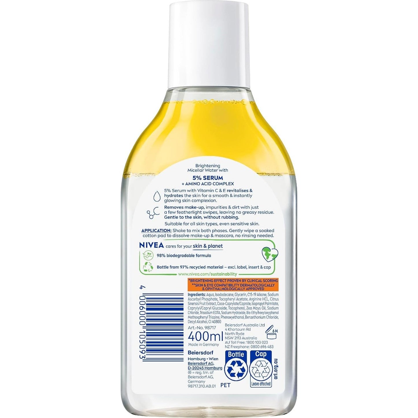 Nivea Brightening Serum Micellar Water 400ml