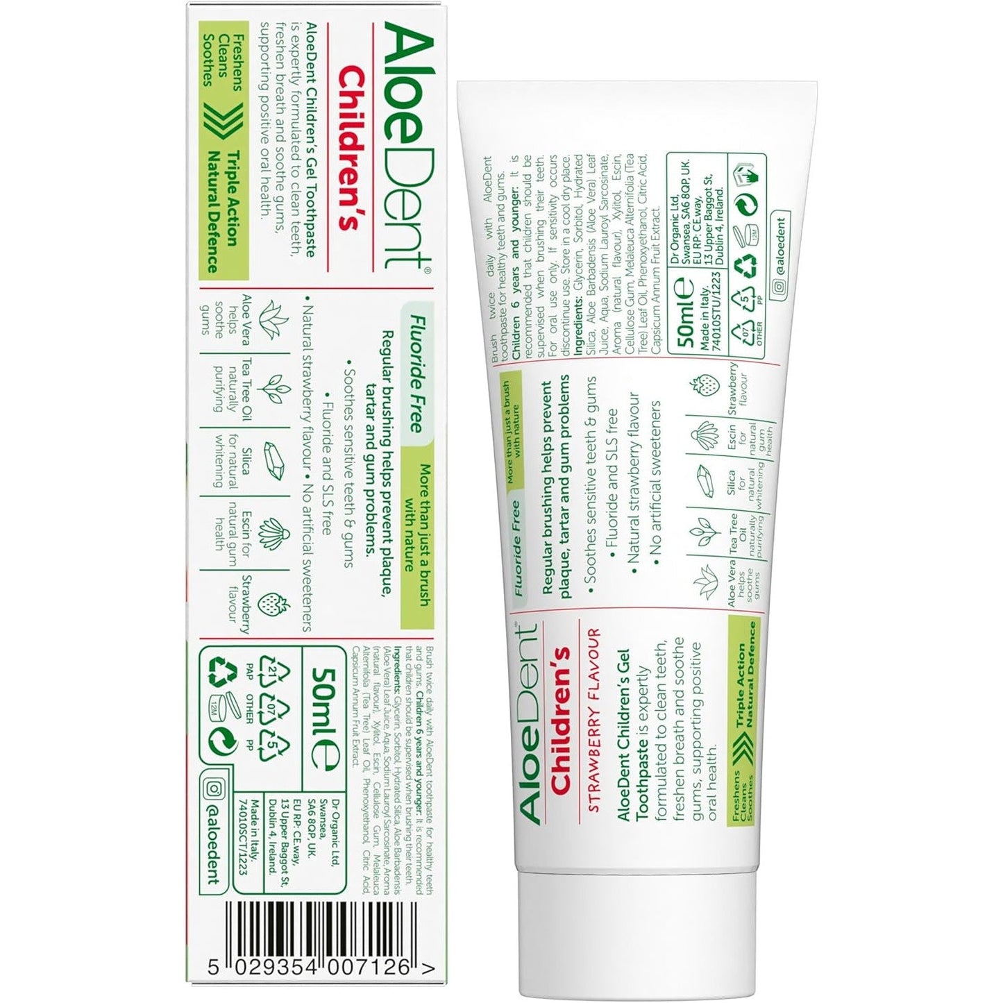 Aloedent Children's Strawberry Toothpaste 50ml - Cutprice Online