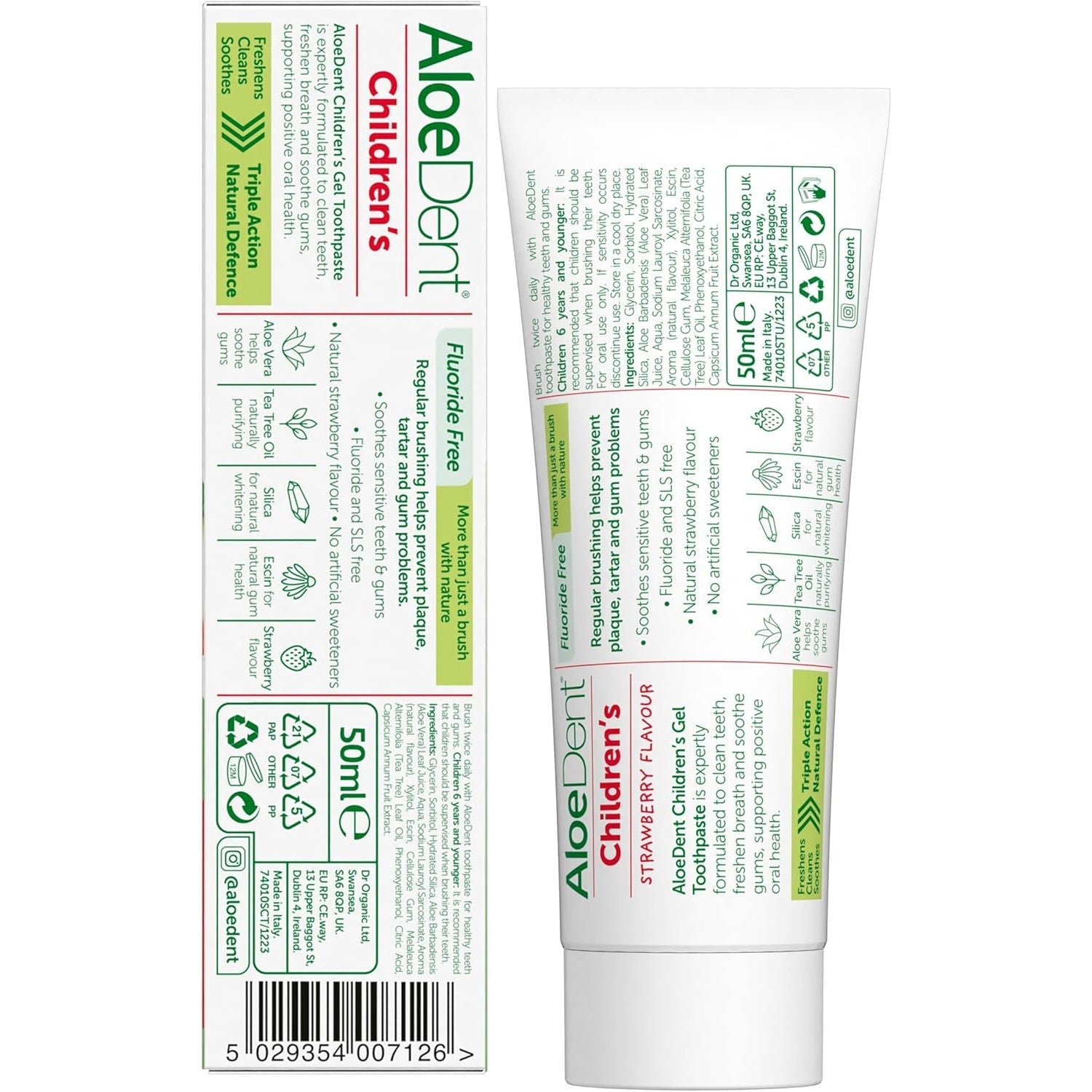 Aloedent Children's Strawberry Toothpaste 50ml - Cutprice Online