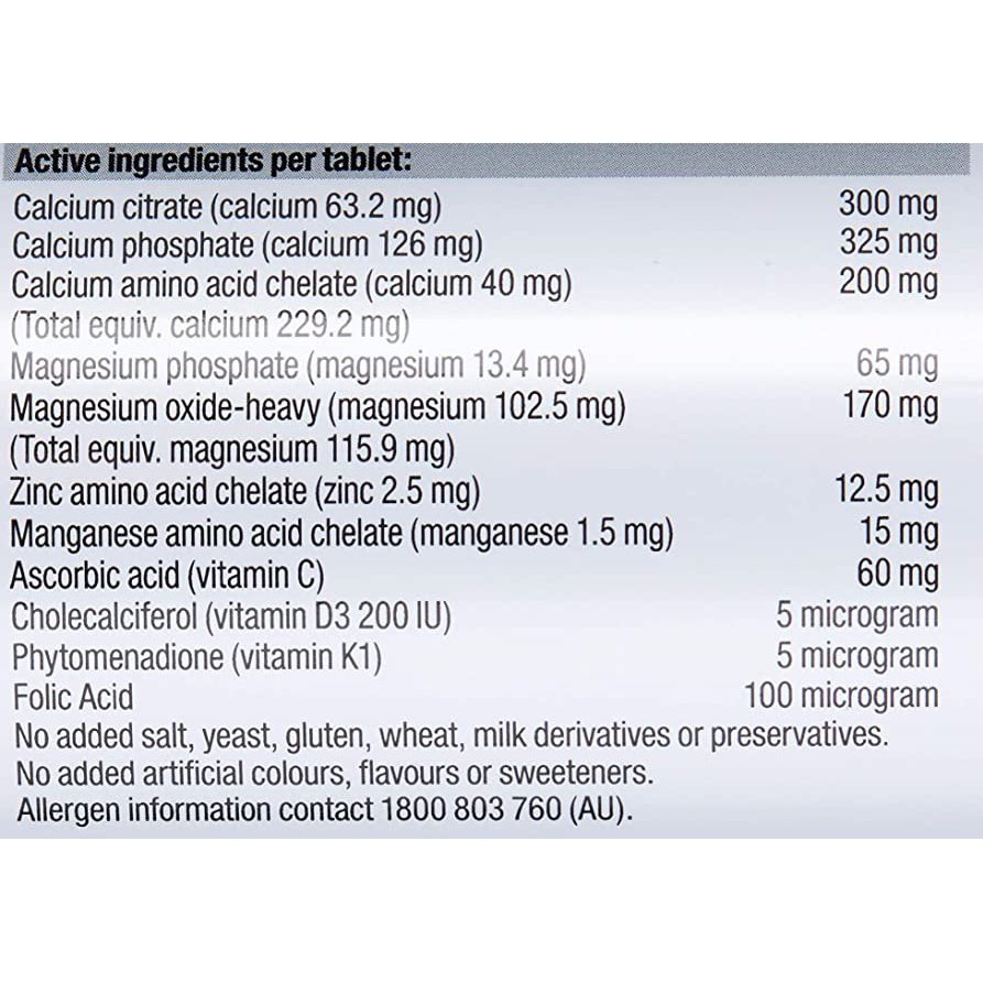 Blackmores Total Calcium & Magnesium + D3 200 Tablets - Cutprice Online