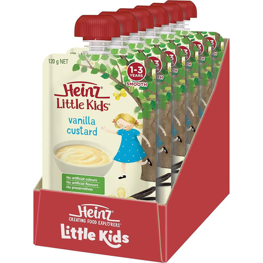 Heinz Little Kids Vanilla Custard Pouch 120g(Pack of 6)
