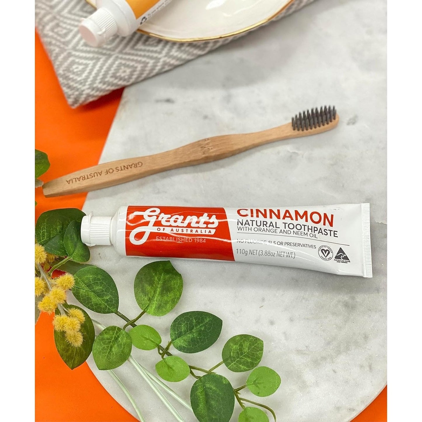 Grants Of Australia Natural Toothpaste Cinnamon with Orange & Neem Oil 110g - Cutprice Online